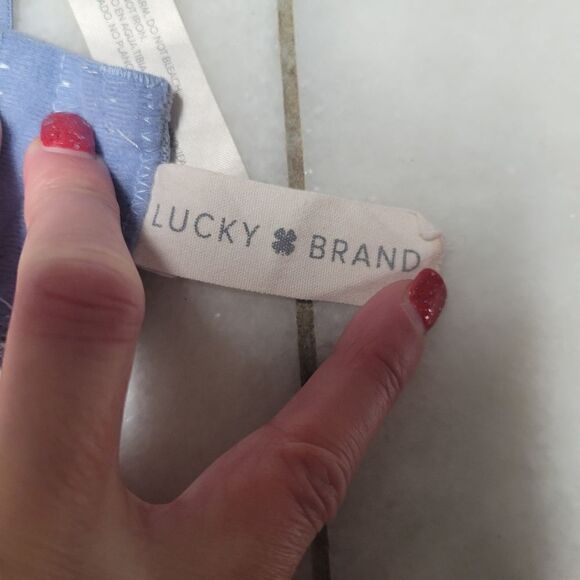 Lucky Brand Women's Blue Floral Print Sexy Comfortable Padded Push Bra Size 42D - Picture 12 of 15